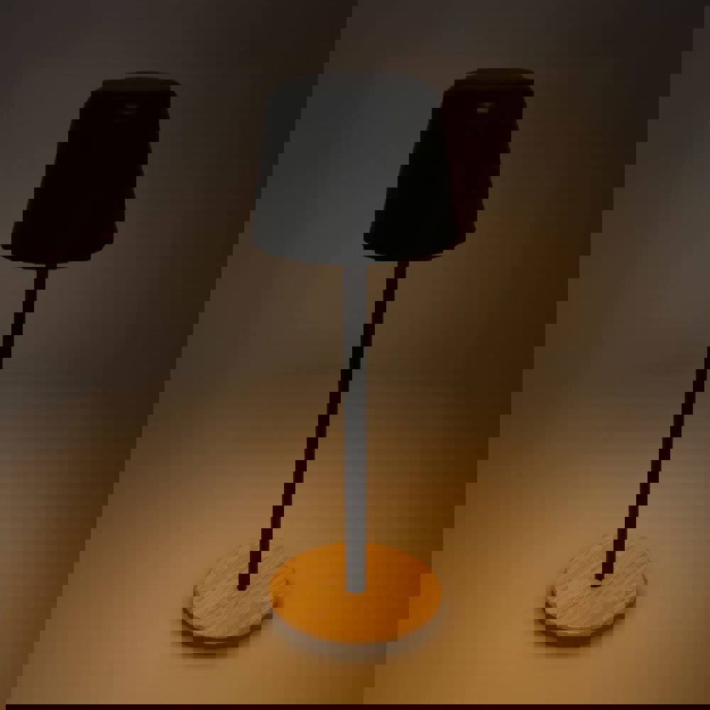 Solis Dimbare Tafellamp met Bamboe basis