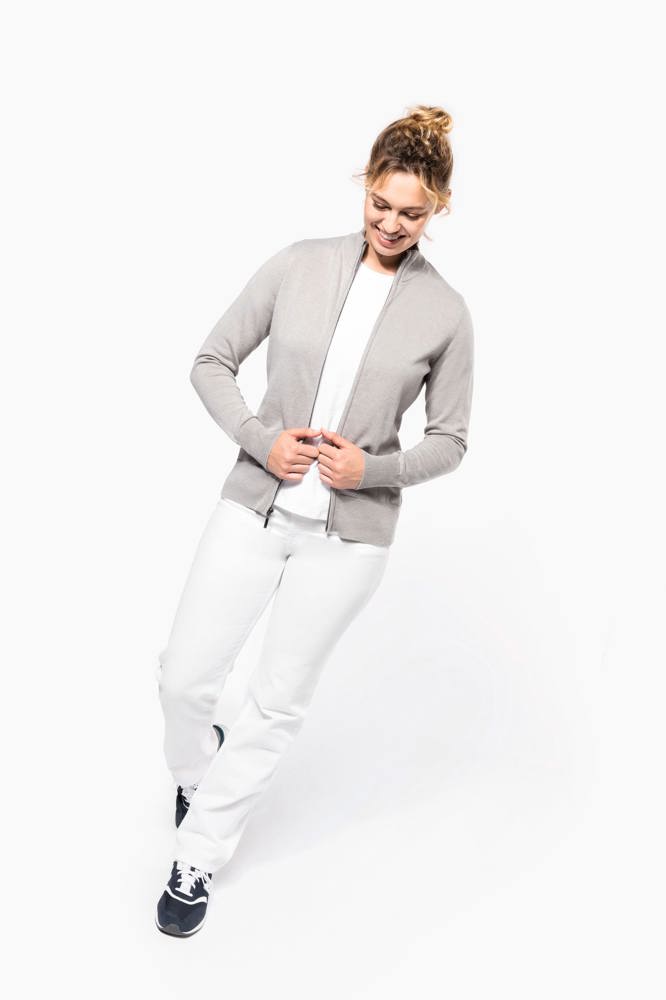 K962 - Dames cardigan met rits
