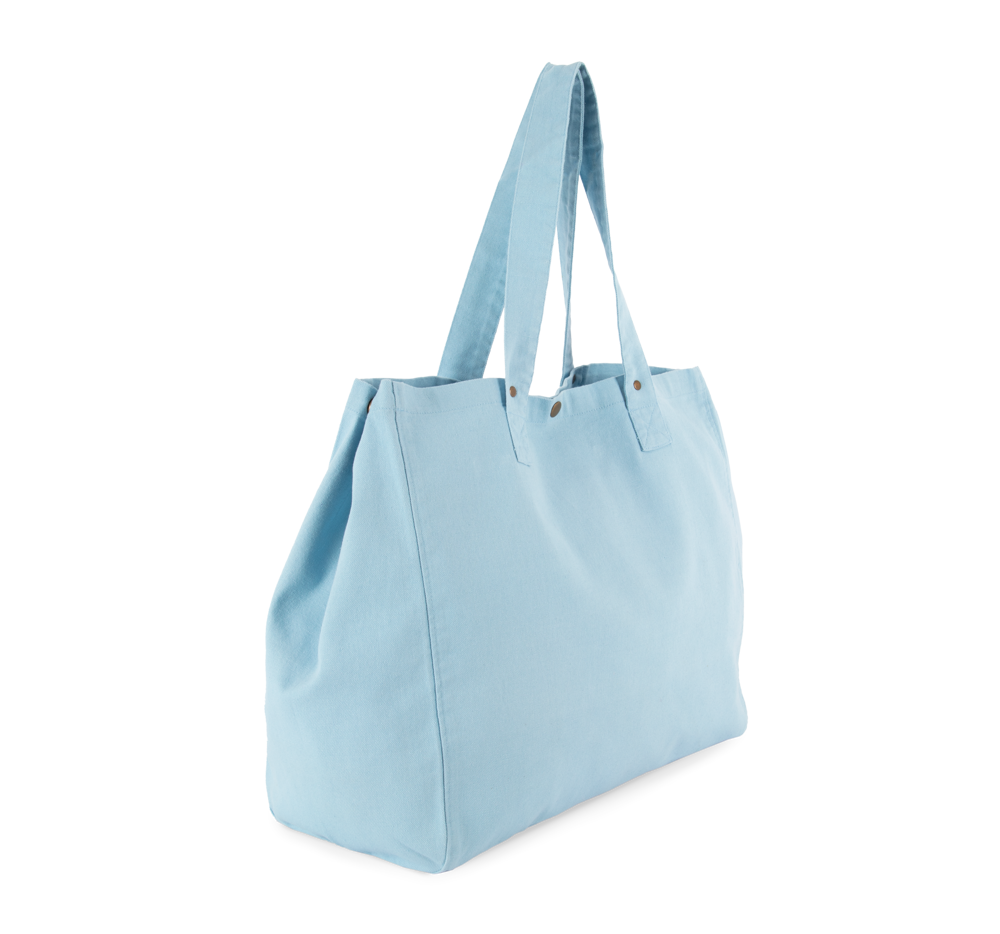 KI3208 - Shopper van verwassen katoen