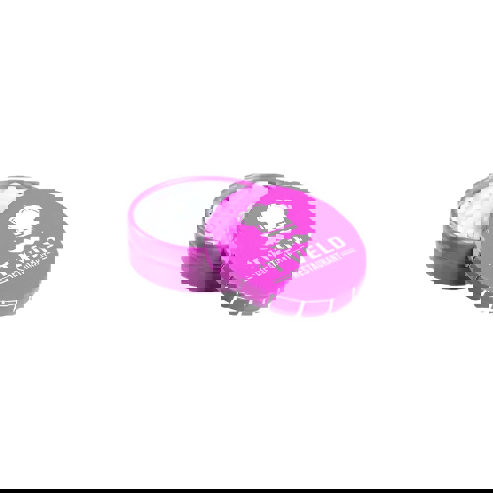 Super mini clic-clac blikje gevuld met pepermunt