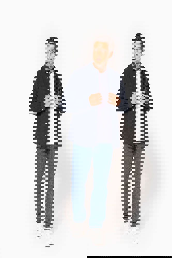 K599 - Heren overhemd met lange mouwen in ribfluweel