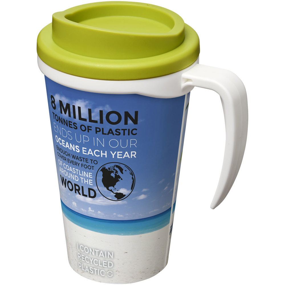 Brite Americano® grande 350 ml geïsoleerde beker - Wit, Lime