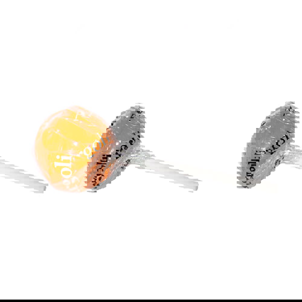 Ronde lolly - Transparant/Oranje