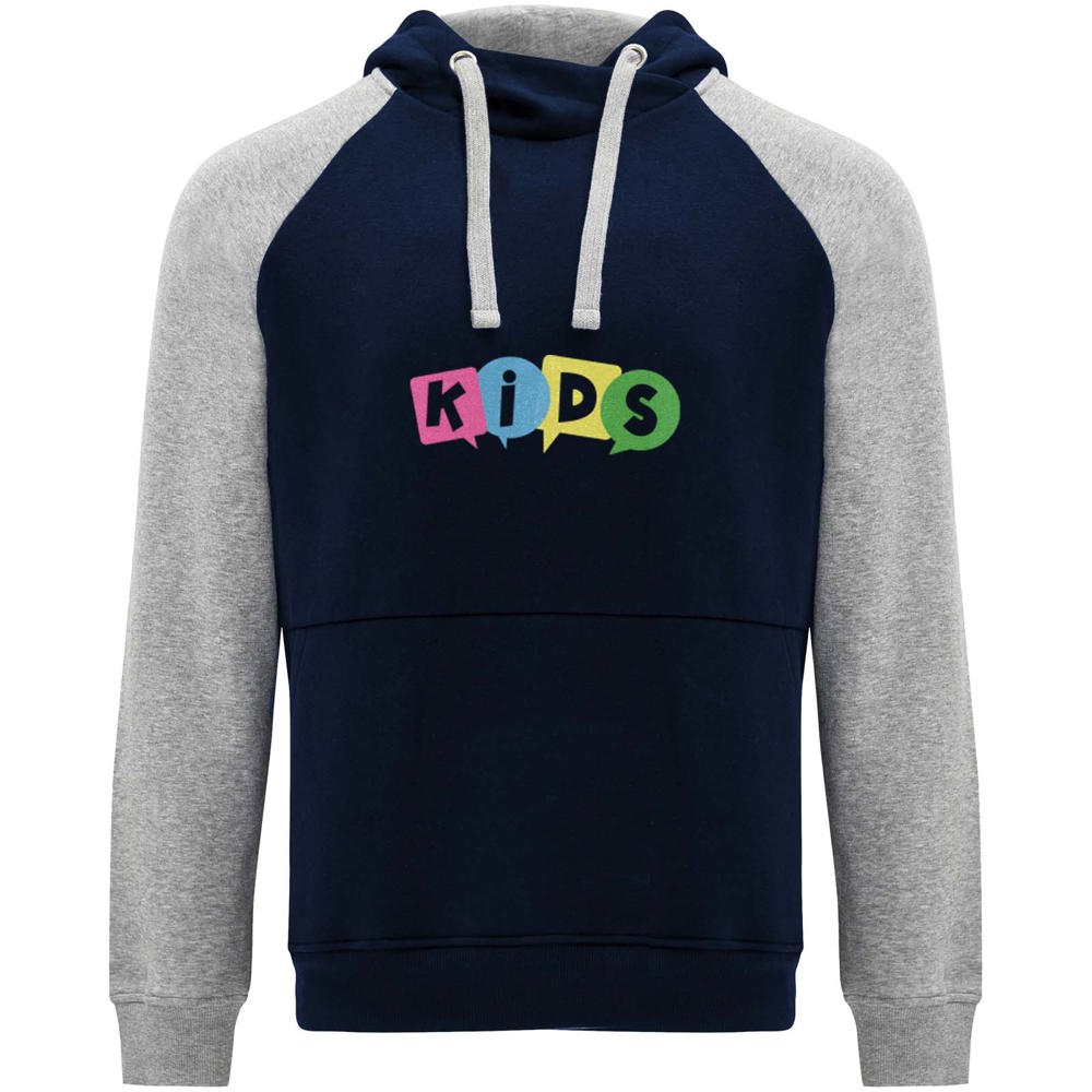 Badet 280 g/m² tweekleurige kinderhoodie
