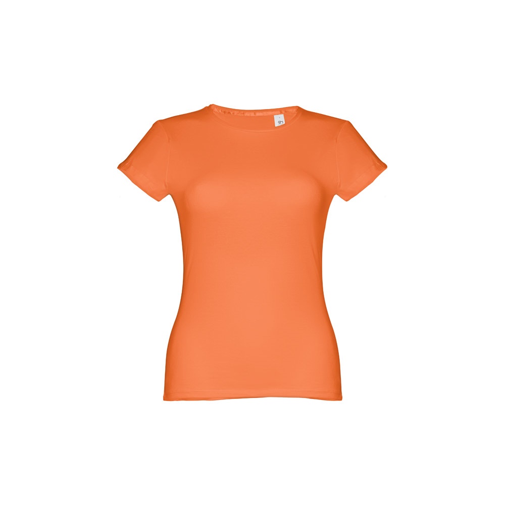 THC SOFIA. Katoenen dames-T-shirt met riem - terracotta