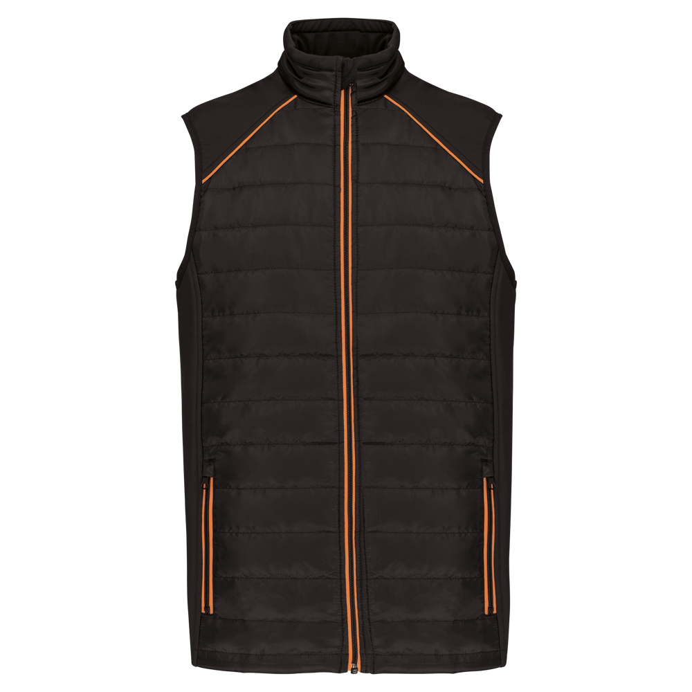 WK606 - Bodywarmer Day To Day in twee stoffen - Black / Orange