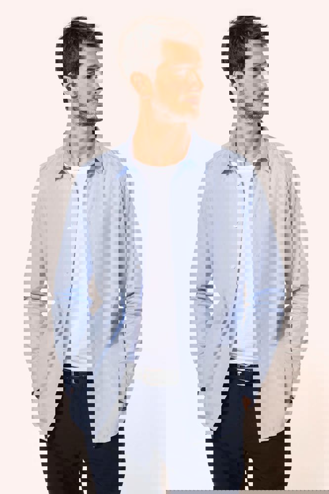 PK504 - Popeline Herenoverhemd met lange mouwen