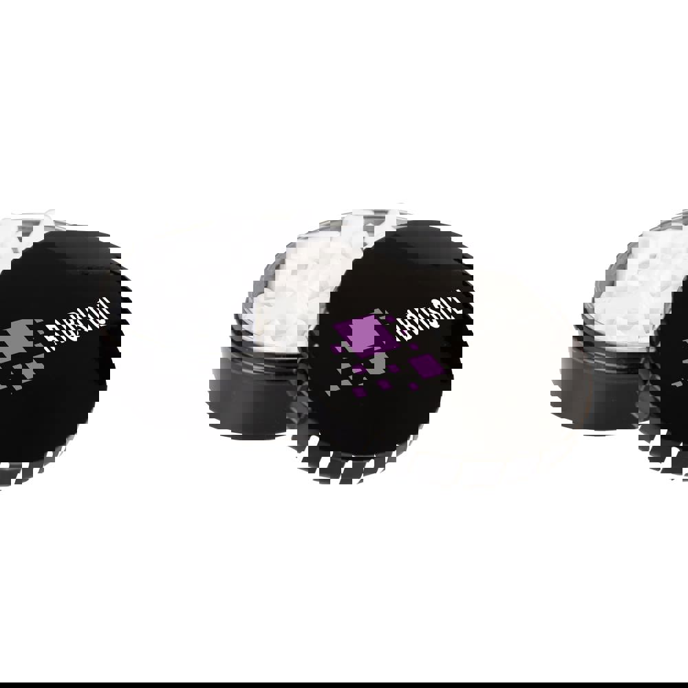 Clic-clac blikje gevuld met  standaard vorm pepermunt