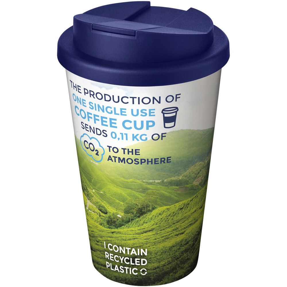 Brite-Americano® 350 ml geïsoleerde beker - Wit, Blauw