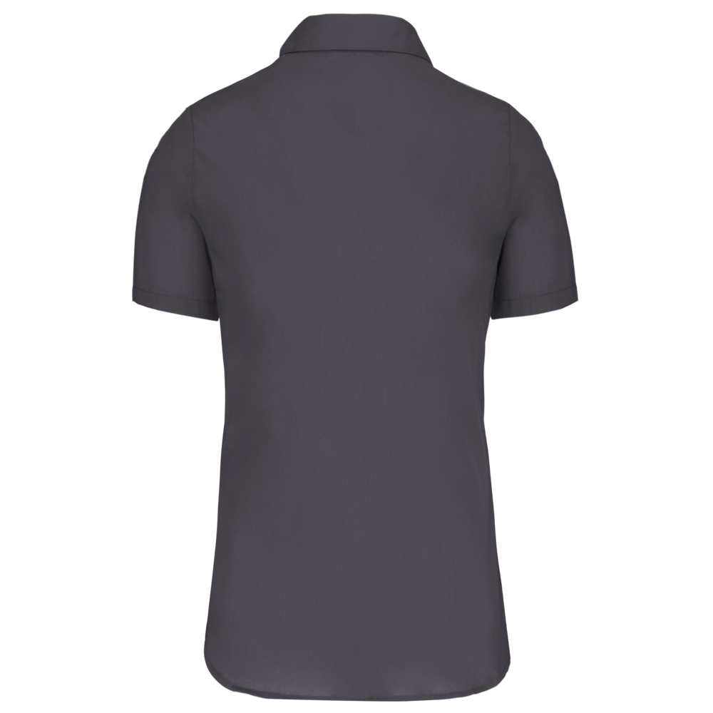 K544C - Dames Poplin Blouse Korte Mouwen