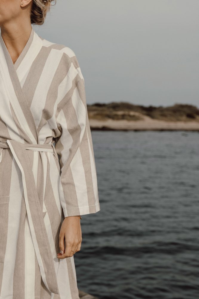 VINGA Ornos GRS katoenen hamam badjas S/M