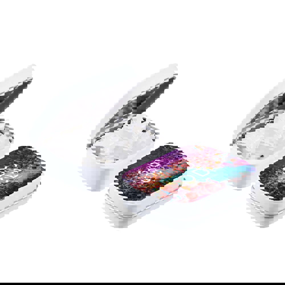 Mini scharnierblikje met vorm pepermunt - Mat wit