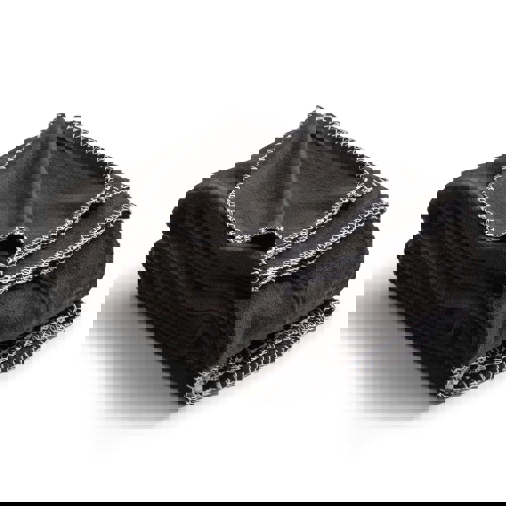 Nightingale fleece poncho 120x160 cm - Zwart