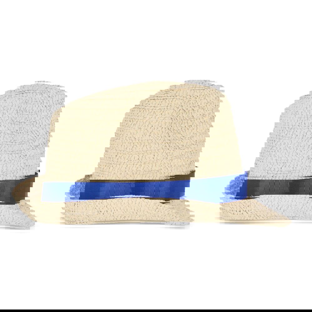 Strohoed met gekleurde band