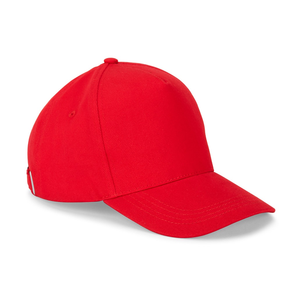 ASHTON. Pet van 100% katoen (260 gsm) met 5 panelen - rood