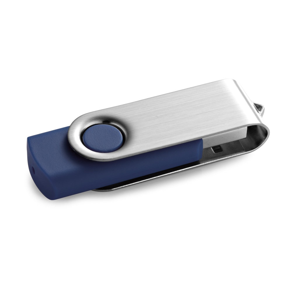 CLAUDIUS 8GB. 8 GB USB-stick met metalen clip - Blauw