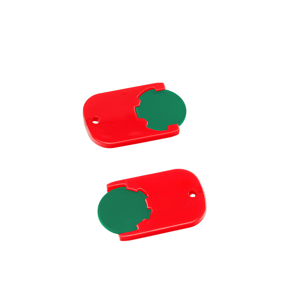 Chiphouder met winkelwagenmuntje 1€ "Gamma" - groen/rood
