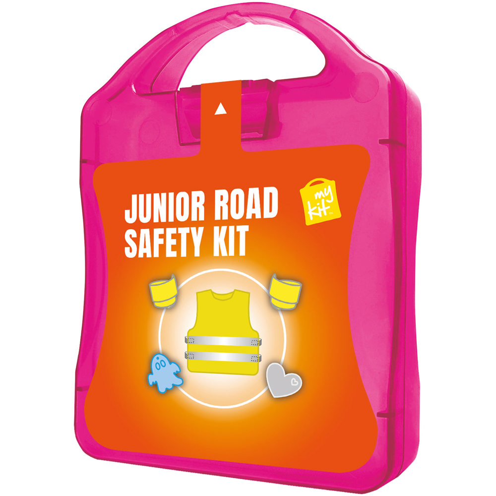 MyKit Mediuim Junior Road Safety kit - Transparant magenta