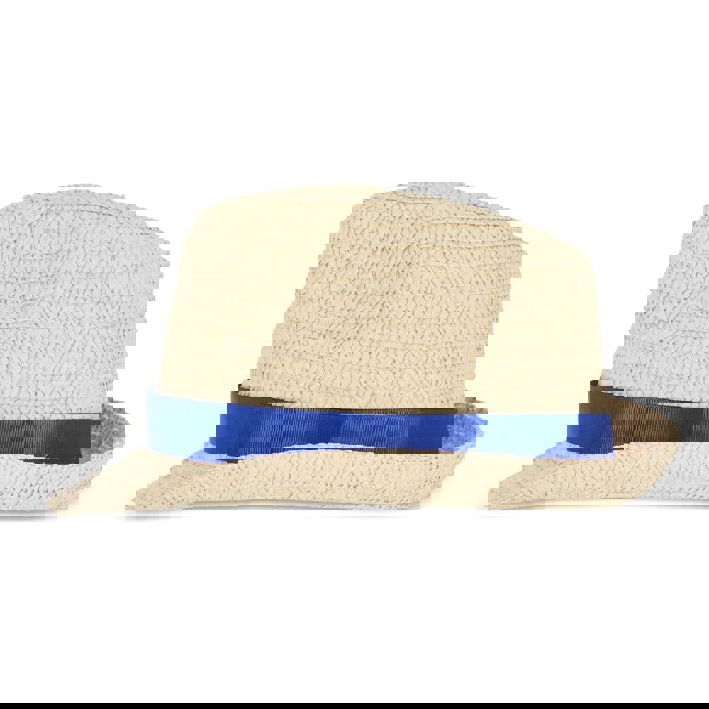 Strohoed met gekleurde band