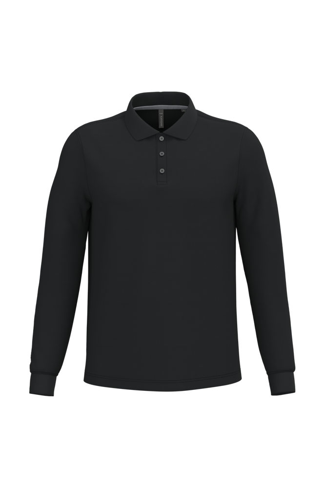 - Polo lange mouwen - Black