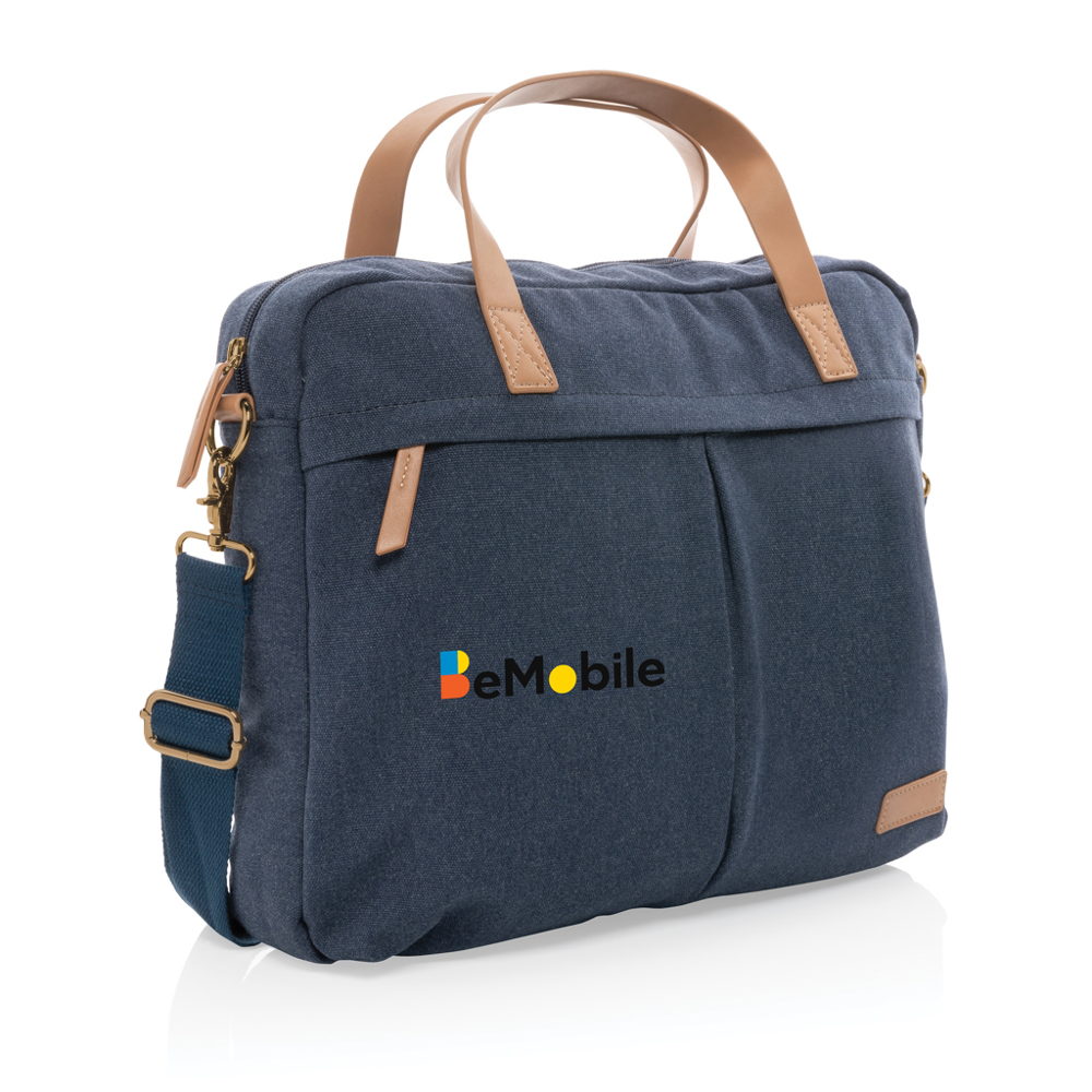 Impact AWARE™ 16 oz. recycled canvas laptoptas