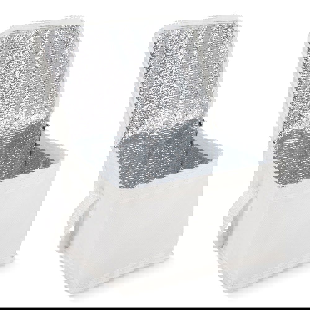 R-PET koeltas voor 6 blikjes, non-woven, 20 x 13 x 12,5 cm, 75 g/m²