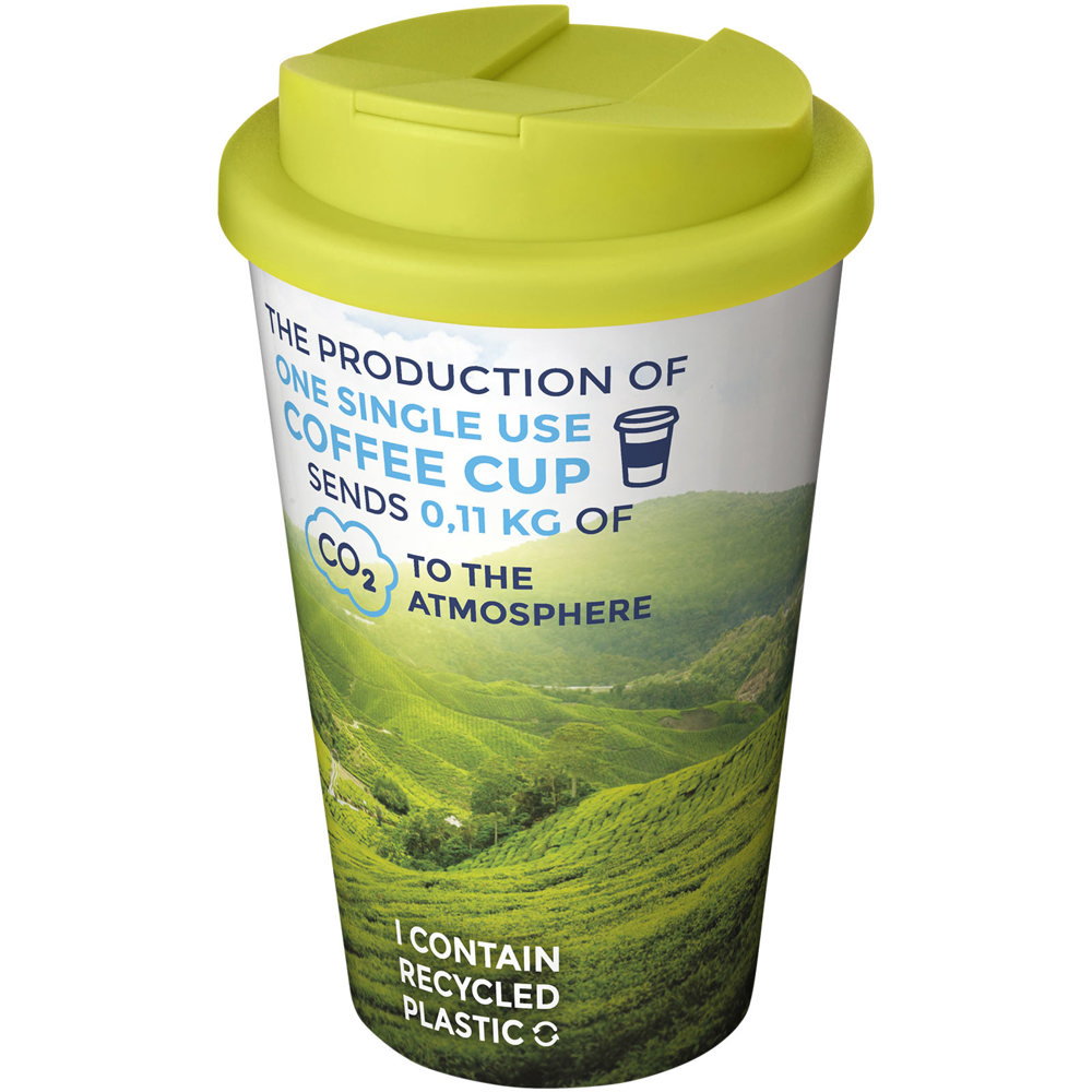 Brite-Americano® 350 ml geïsoleerde beker - Wit, Lime