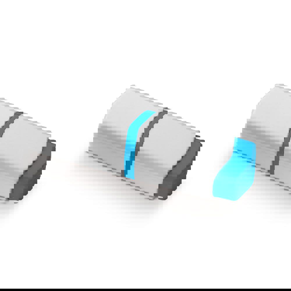 Tekstmarker mini - Wit / Blauw