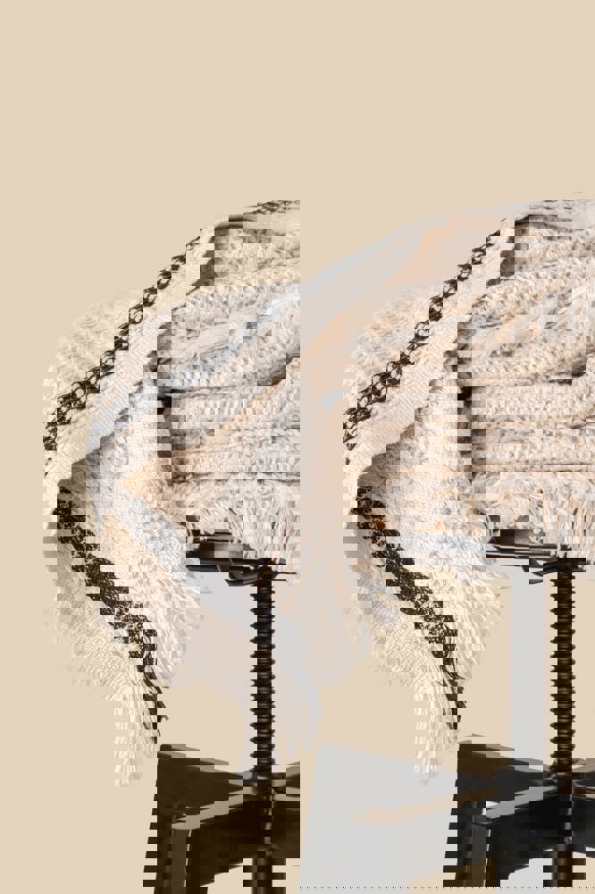 SP121 - Plaid met wafelstructuur.