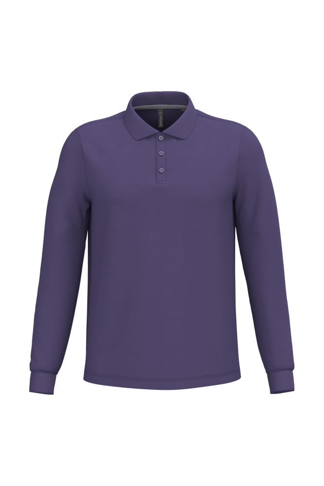 - Polo lange mouwen - Purple
