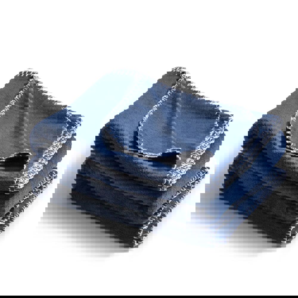 Nightingale fleece poncho 120x160 cm - Donkerblauw