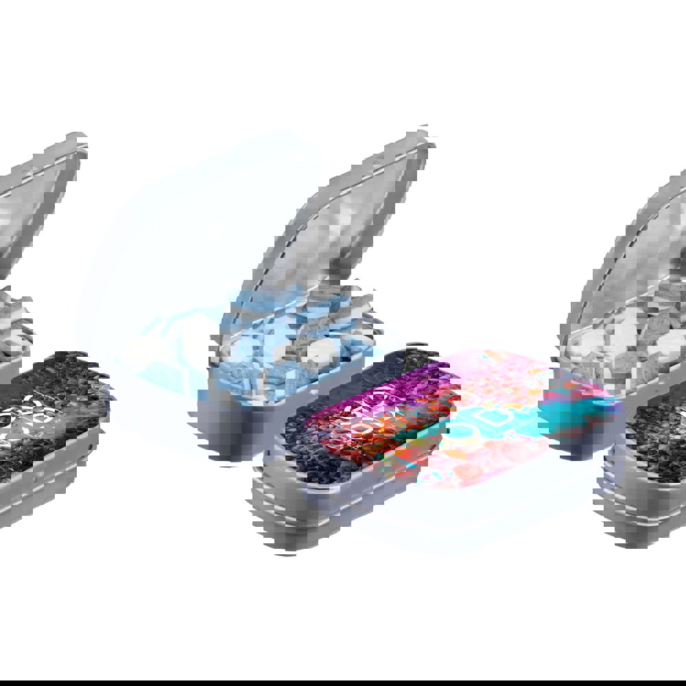 Mini scharnierblikje gevuld met pepermunt - Grijs