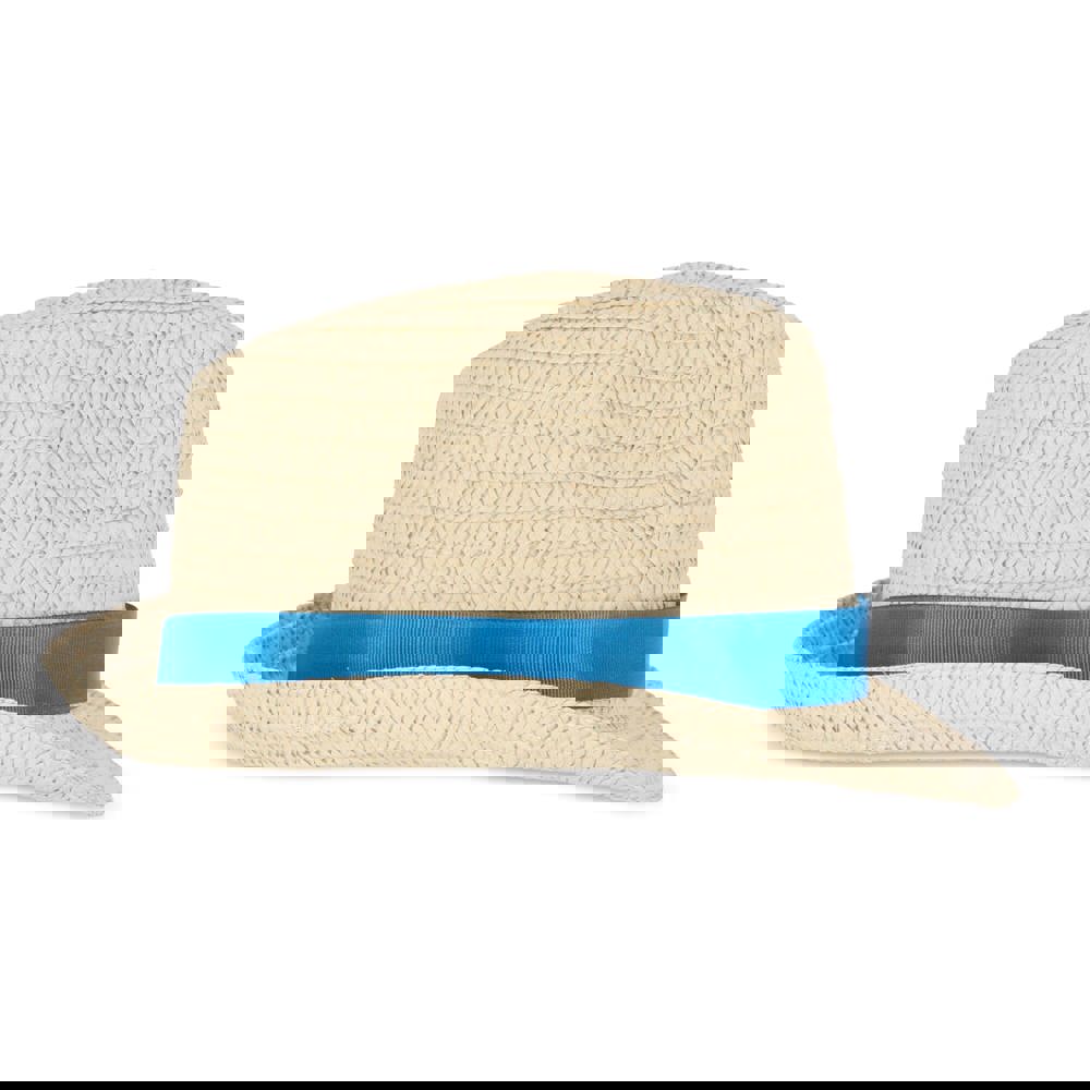 Strohoed met gekleurde band