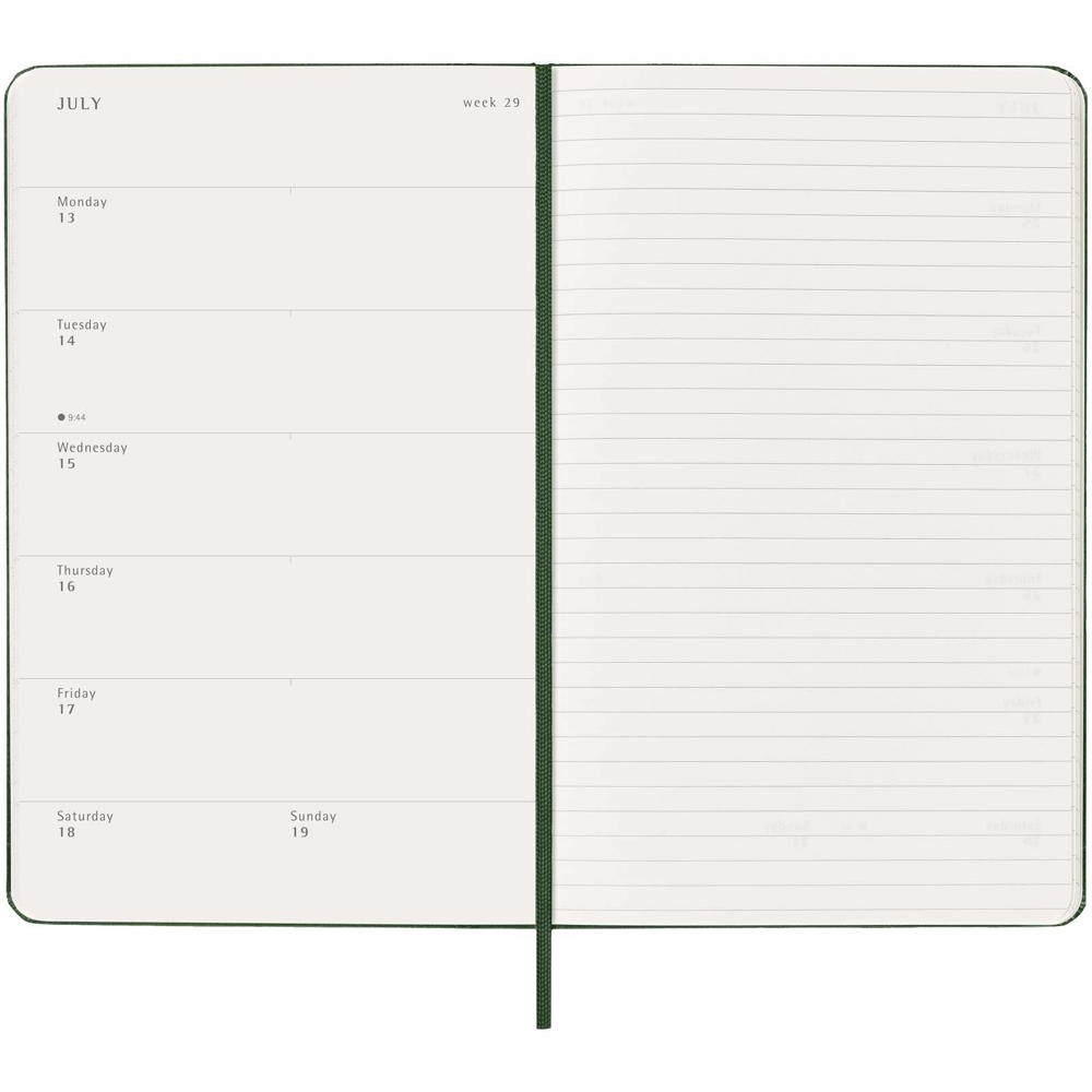 Moleskine week-agenda voor 12 maanden met harde kaft L