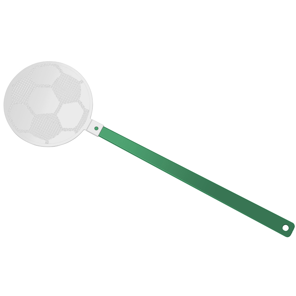 Vliegenmepper "voetbal" - groen/wit