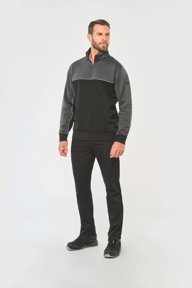 WK404 - Ecologische uniseks sweater met ritskraag