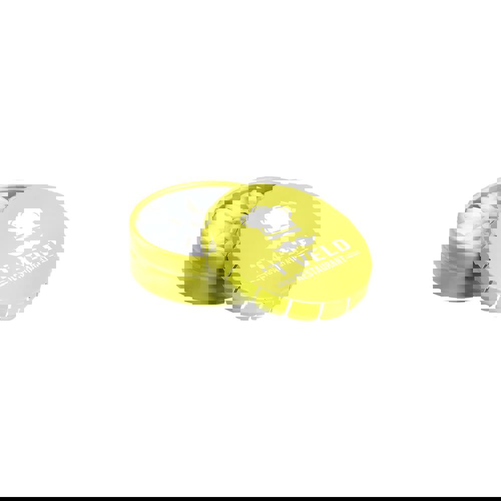 Super mini clic-clac blikje gevuld met pepermunt