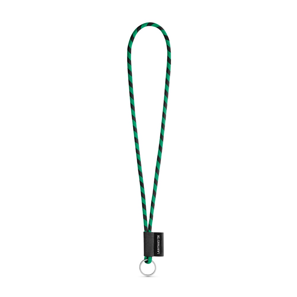 75093. Set koordbuis lang (Ø 7 mm) met ring Ø 32 mm - Zwart, Groen