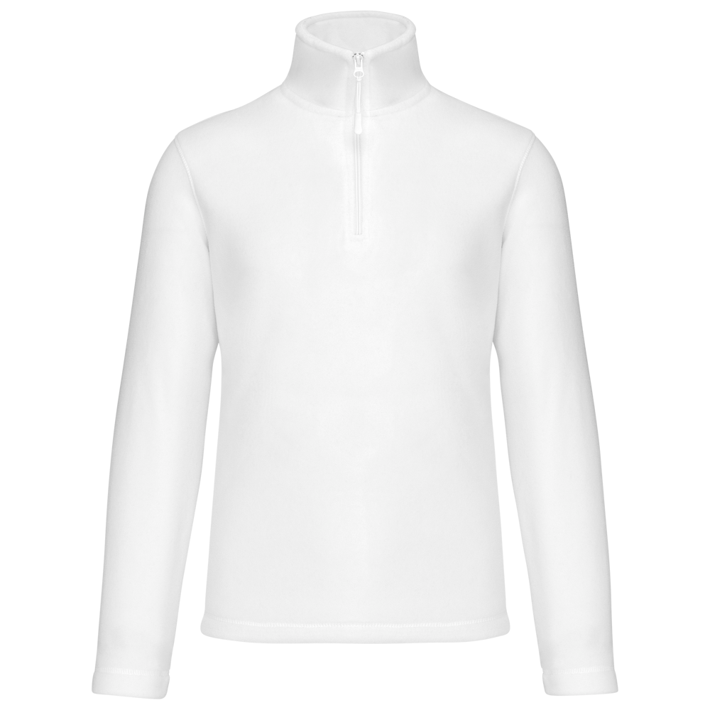 - Enzo - Fleece met ritskraag - White