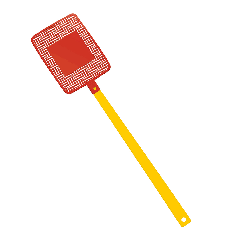 Vliegenmepper "vierkant" - geel/rood