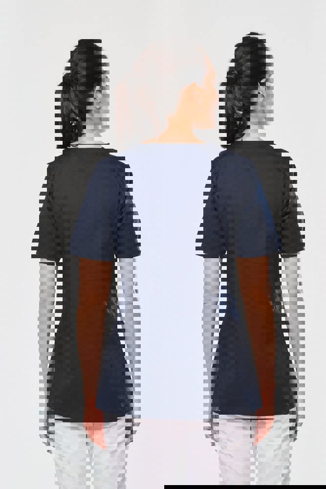 WK506C - Damesblouse in polykatoen met drukknopen