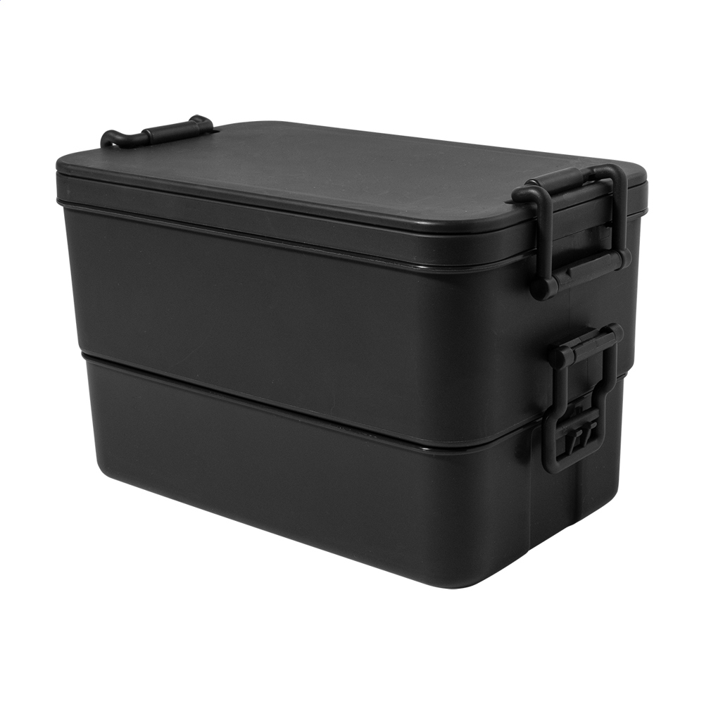 Duplox - stapelbare lunchbox - Zwart