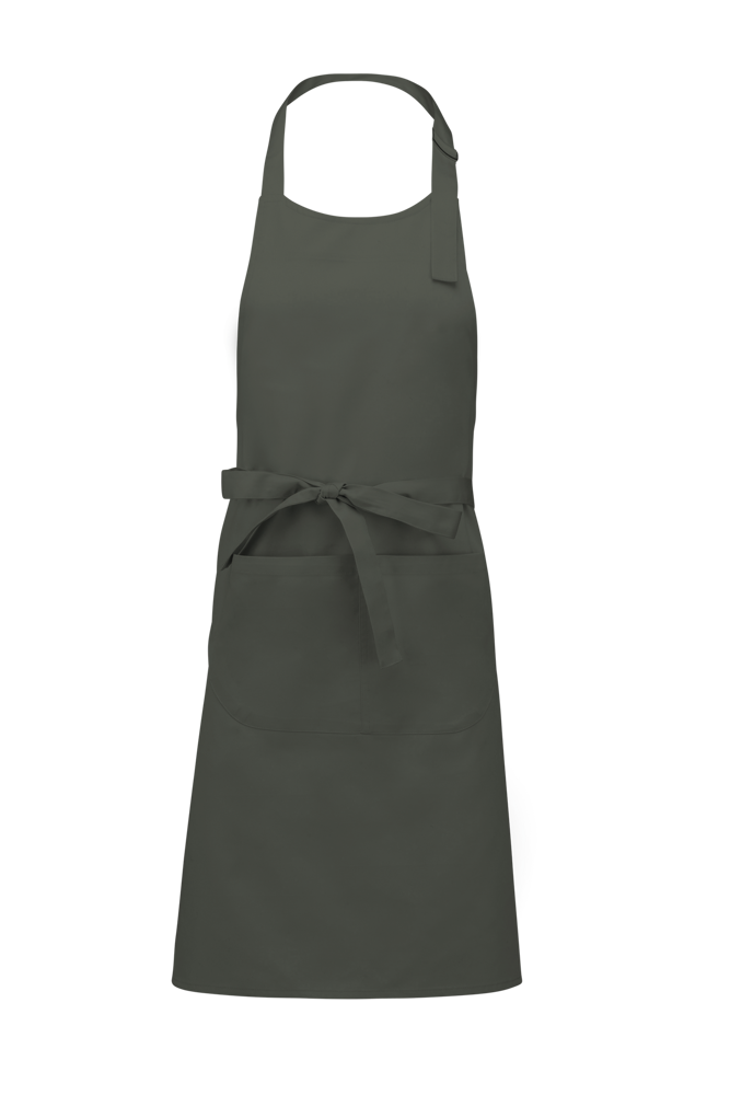 K885 - Katoenen schort met zak - Green Olive