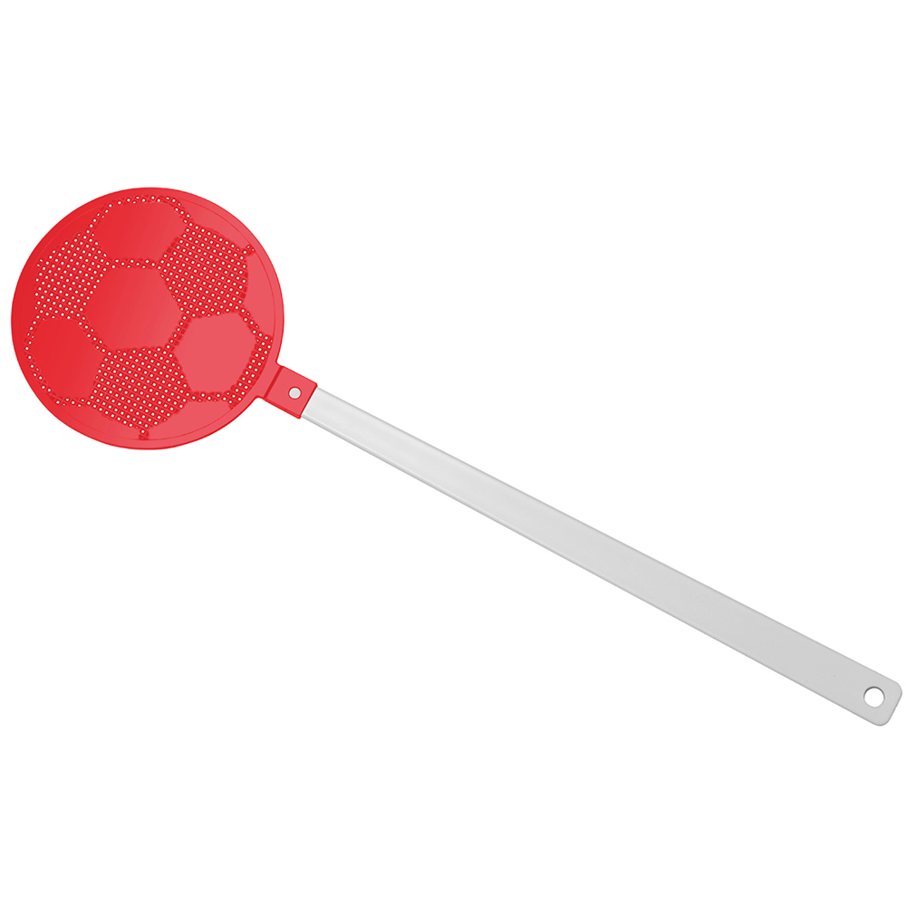 Vliegenmepper "voetbal" - wit/rood
