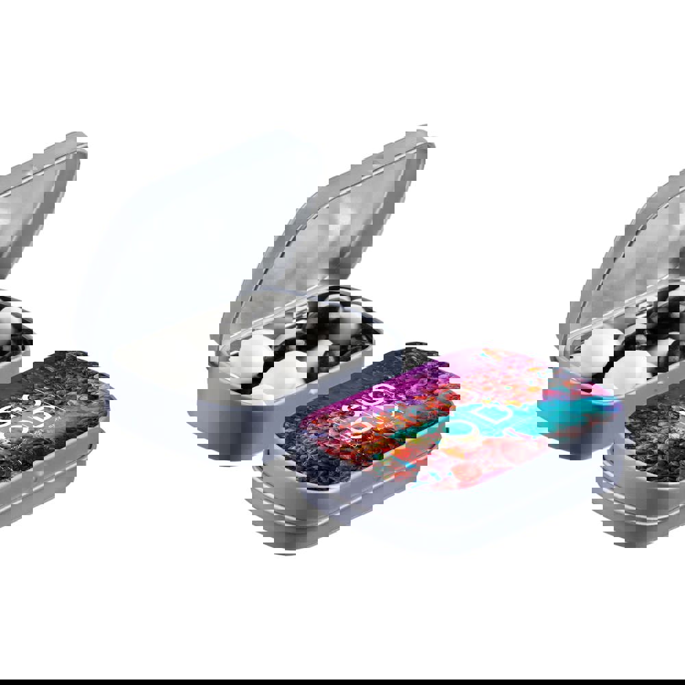 Mini scharnierblikje met snoep - Grijs