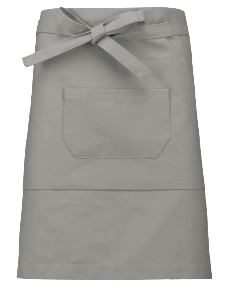 K898 - Katoenen halflang schort - Light Grey