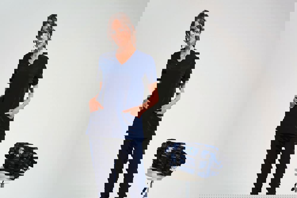 NN310X - Stretch tuniek met korte mouwen voor dames