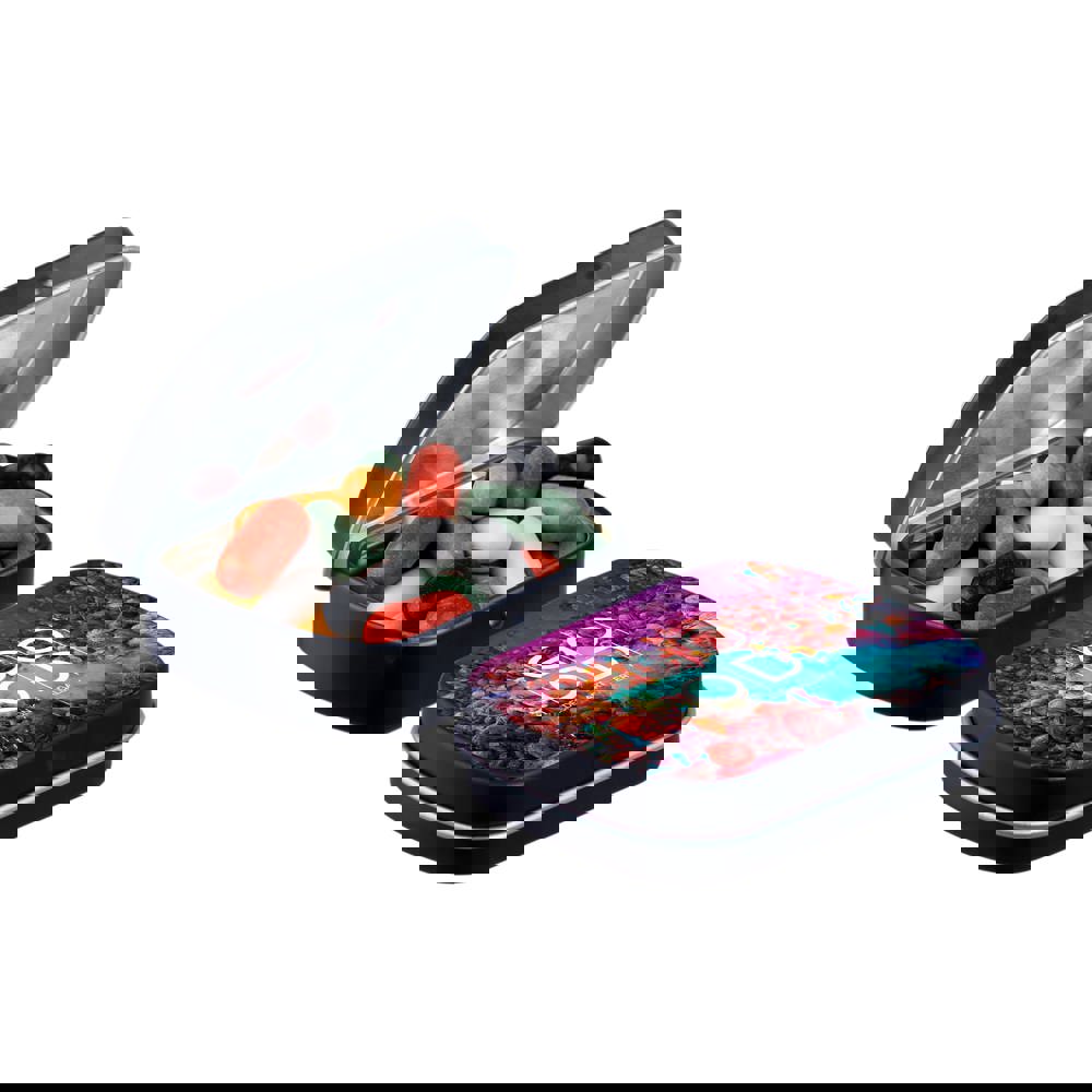 Mini scharnierblikje met snoep