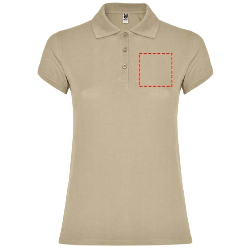 Star 200 g/m² damespolo met korte mouwen