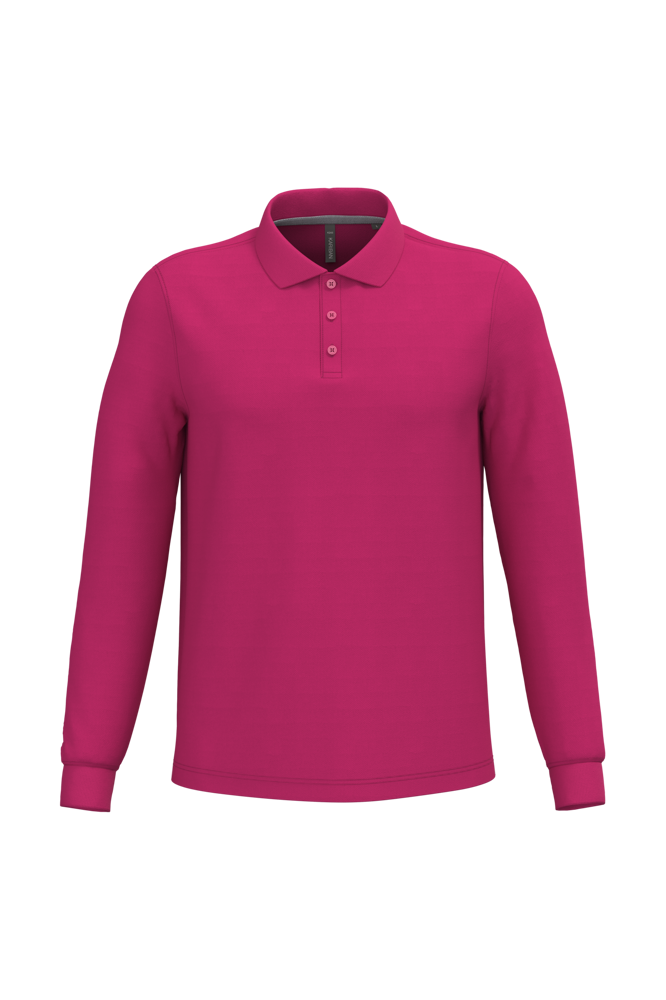 - Polo lange mouwen - Fuchsia